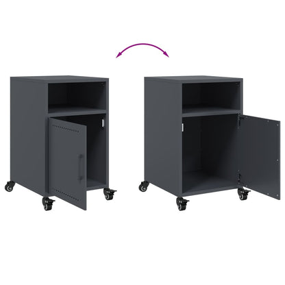 Mesas de cabeceira 2 pcs 36x39x59 cm aço antracite