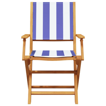 5pcs garden dining set fabric/solid wood blue and white