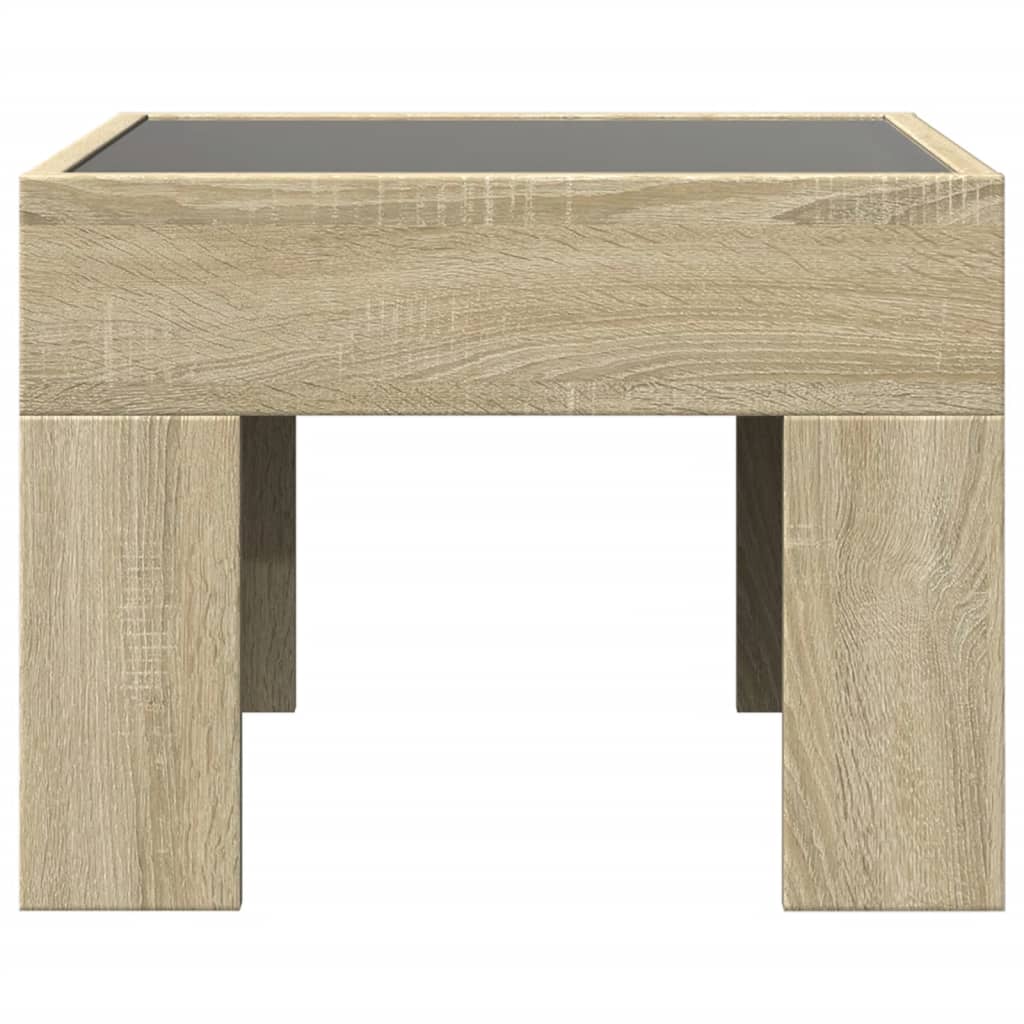Bedside table with LED Infinity 40x40x30 cm Sonoma oak