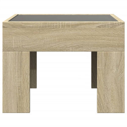 Bedside table with LED Infinity 40x40x30 cm Sonoma oak