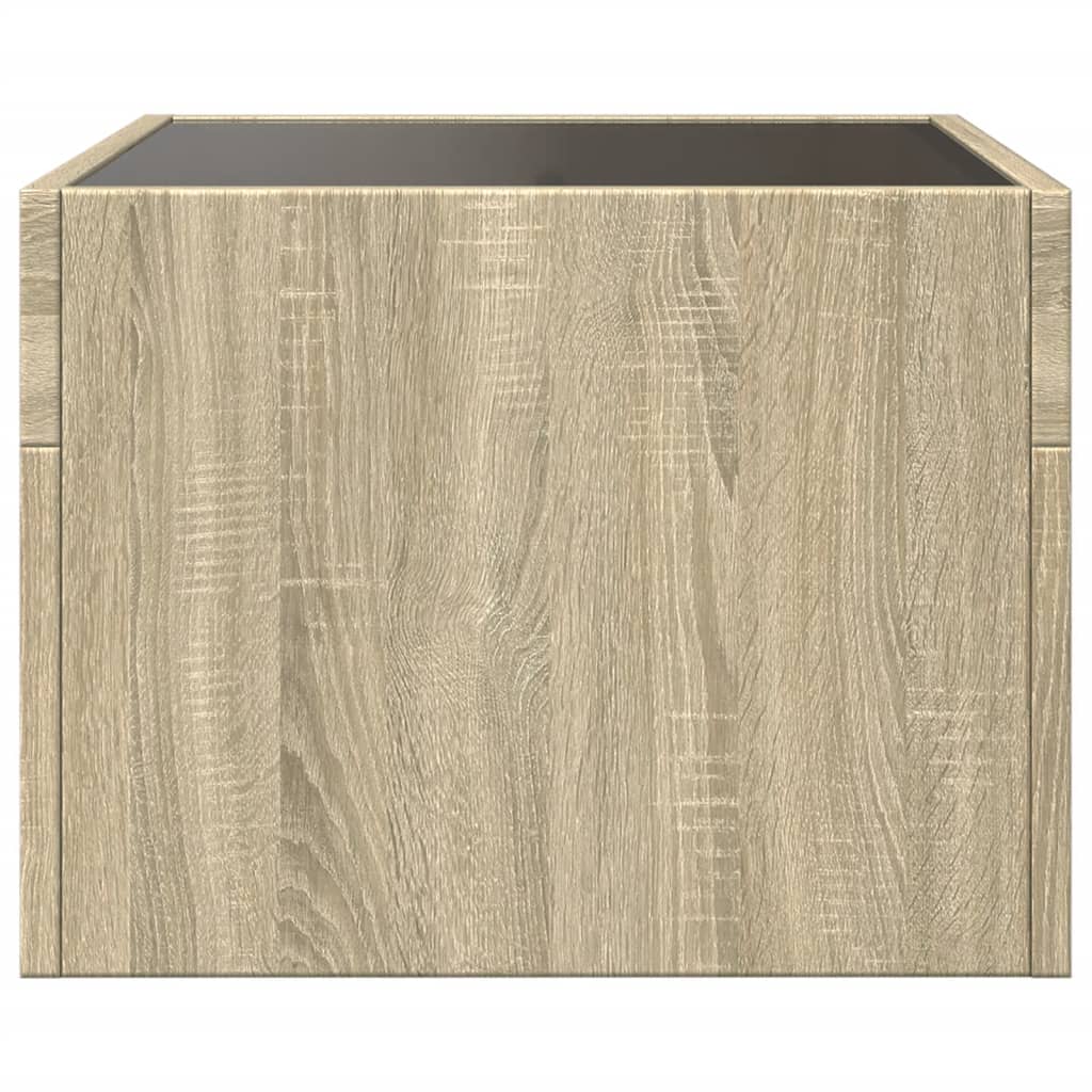 Bedside table with LED Infinity 40x40x30 cm Sonoma oak