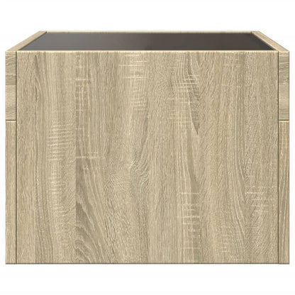 Bedside table with LED Infinity 40x40x30 cm Sonoma oak