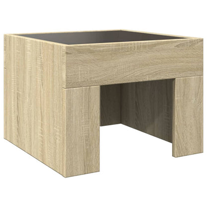 Bedside table with LED Infinity 40x40x30 cm Sonoma oak