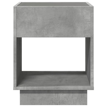 Bedside table with LED Infinity 40x40x50 cm cement grey