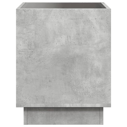 Bedside table with LED Infinity 40x40x50 cm cement grey