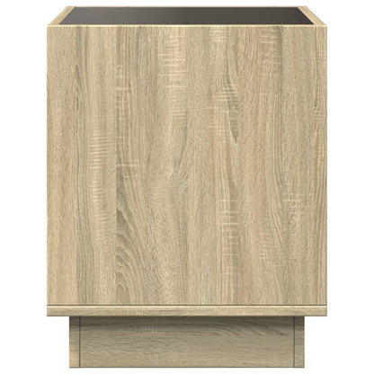 Bedside table with LED Infinity 50x50x50 cm Sonoma oak