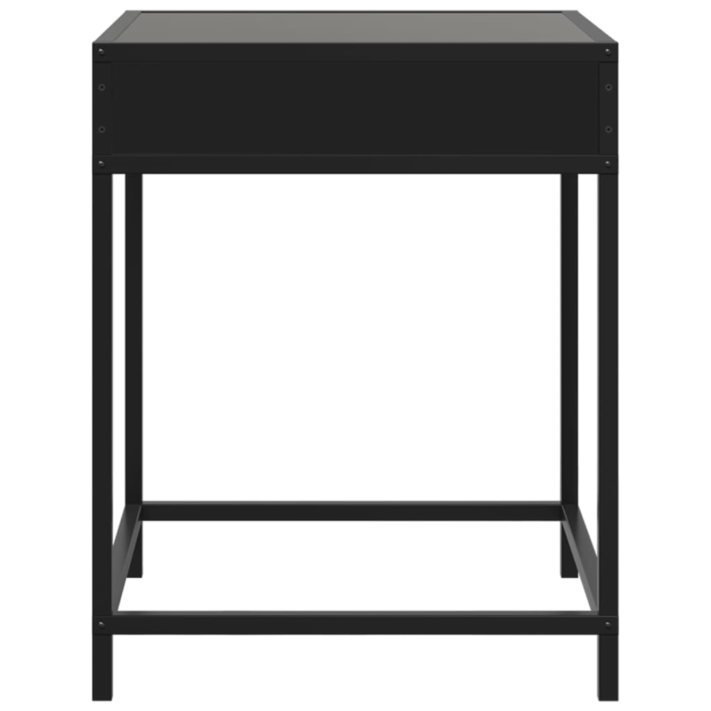 Bedside table with LED lights Infinity 40x40x51 cm black