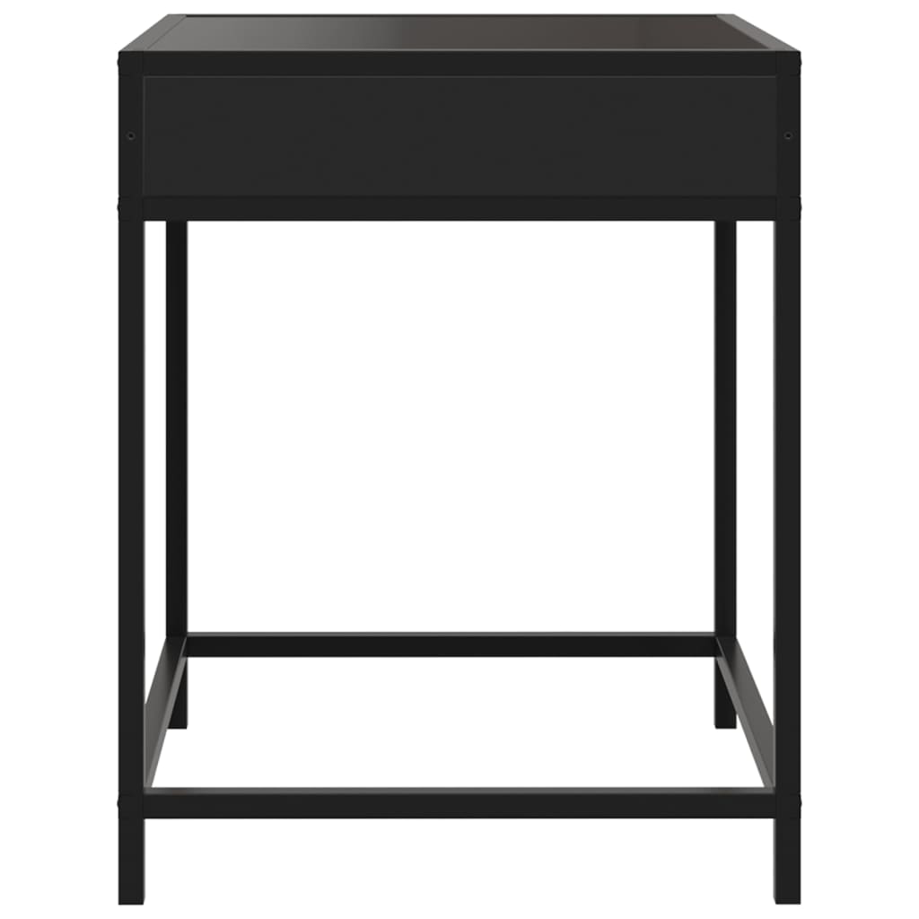 Bedside table with LED lights Infinity 40x40x51 cm black