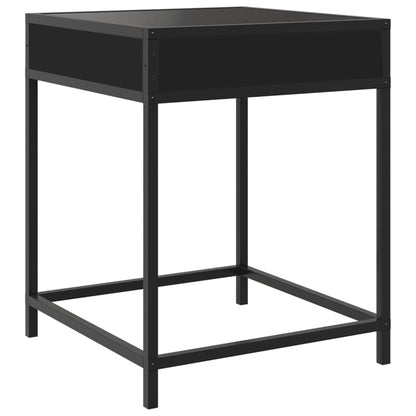 Bedside table with LED lights Infinity 40x40x51 cm black