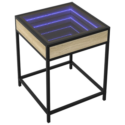 Mesa de cabeceira c/ LED Infinity 40x40x51 cm carvalho sonoma