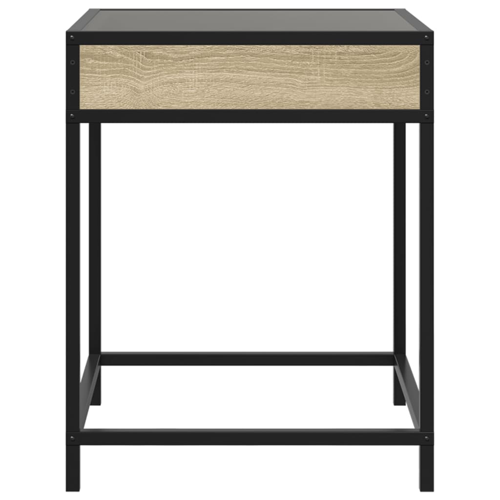 Mesa de cabeceira c/ LED Infinity 40x40x51 cm carvalho sonoma