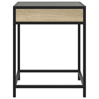 Mesa de cabeceira c/ LED Infinity 40x40x51 cm carvalho sonoma