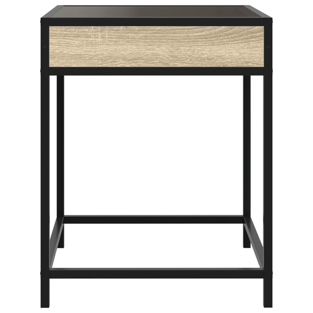 Mesa de cabeceira c/ LED Infinity 40x40x51 cm carvalho sonoma