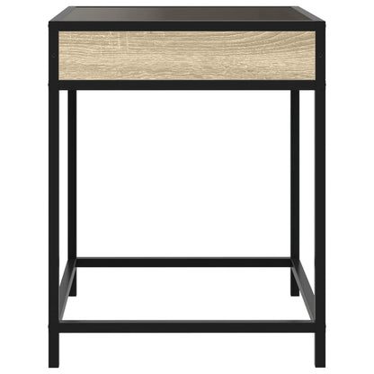 Mesa de cabeceira c/ LED Infinity 40x40x51 cm carvalho sonoma