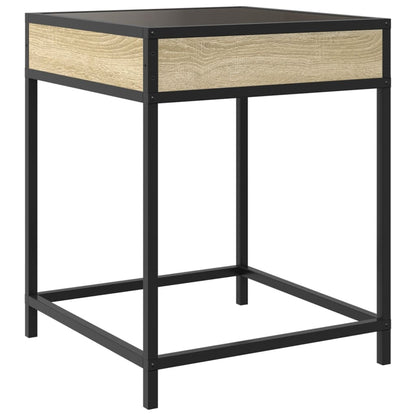 Mesa de cabeceira c/ LED Infinity 40x40x51 cm carvalho sonoma