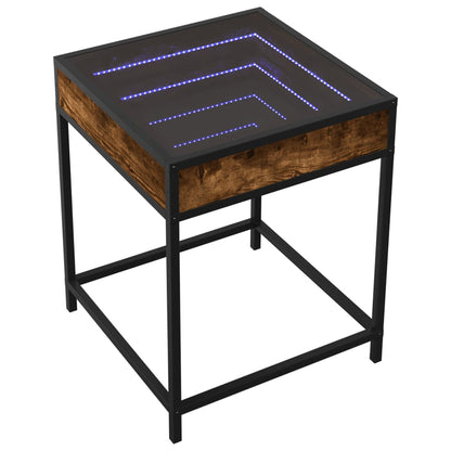 Bedside table with LED Infinity 40x40x51 cm smoked oak