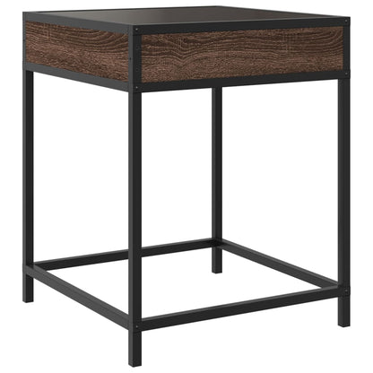 Bedside table with LED Infinity 40x40x51 cm brown oak