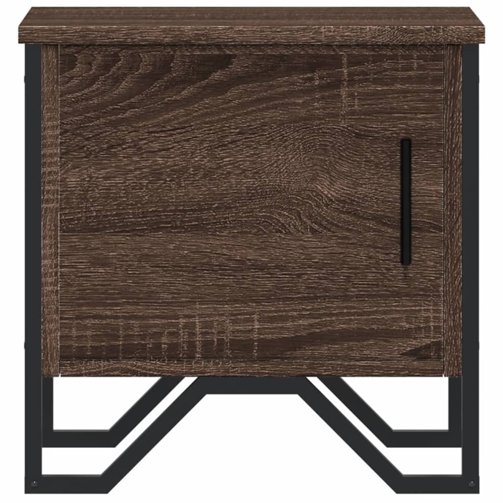 Mesa de cabeceira 40x30x40 cm contraplacado carvalho castanho