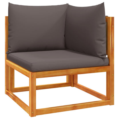 7 pcs garden sofa set with cushions solid acacia wood
