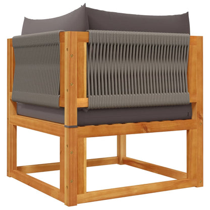 7 pcs garden sofa set with cushions solid acacia wood