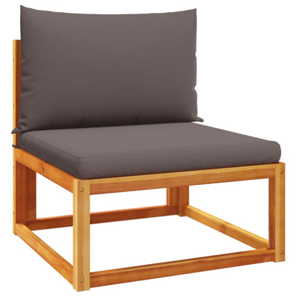 7 pcs garden sofa set with cushions solid acacia wood