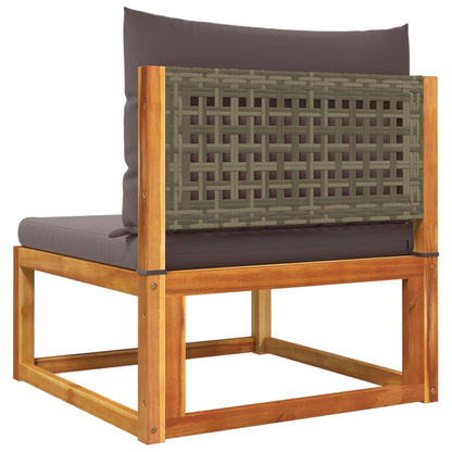7 pcs garden sofa set with cushions solid acacia wood