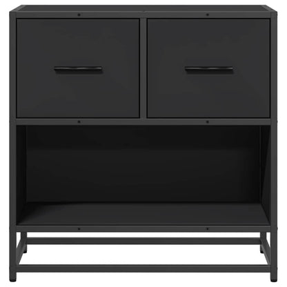 Mesa de cabeceira 60x31x60 cm madeira e metal preto