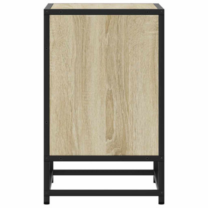 Mesa de cabeceira sonoma carvalho 40x31x50 cm madeira e metal