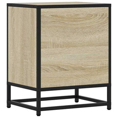 Mesa de cabeceira sonoma carvalho 40x31x50 cm madeira e metal