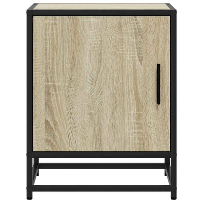 Mesa de cabeceira sonoma carvalho 40x31x50 cm madeira e metal