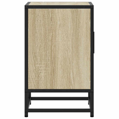 Mesa de cabeceira sonoma carvalho 40x31x50 cm madeira e metal