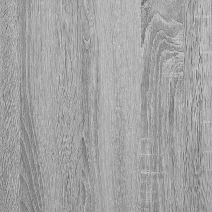 Mesa de cabeceira sonoma 40x31x50 cm madeira e metal cinzento