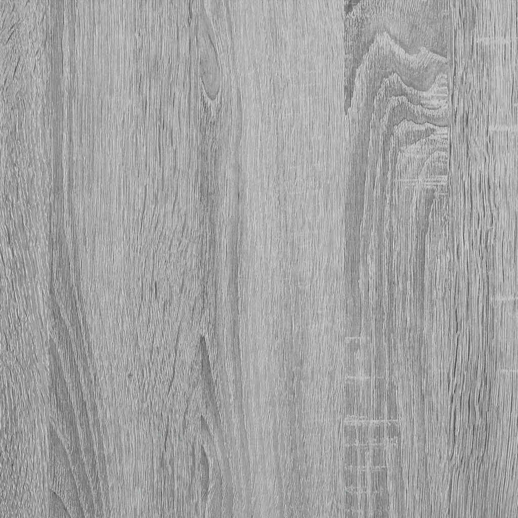 Mesa de cabeceira sonoma 40x34,5x60 cm madeira e metal cinzento