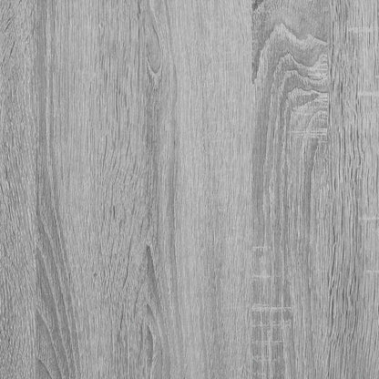 Mesa de cabeceira sonoma 40x34,5x60 cm madeira e metal cinzento