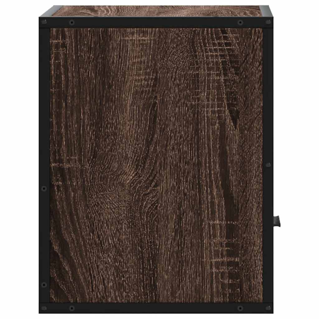 Mesa de cabeceira de parede 40x31x39,5 cm carvalho castanho
