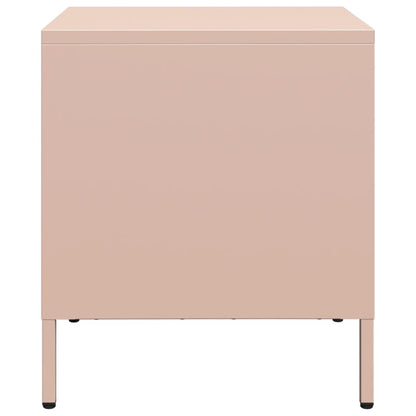 Mesa de cabeceira 35x39x43,5 cm aço rosa