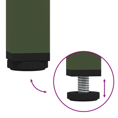 Bedside tables 2 pcs 35x39x43.5 cm steel olive green