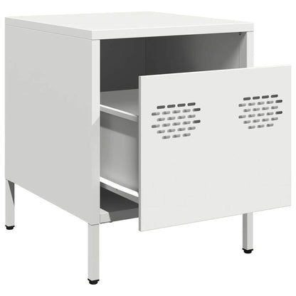 Mesa de cabeceira 35x39x43,5 cm aço branco