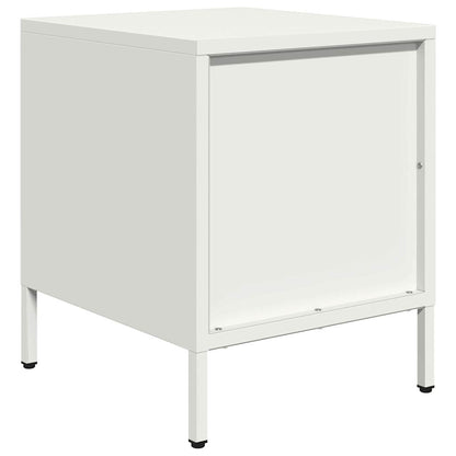 Mesa de cabeceira 35x39x43,5 cm aço branco