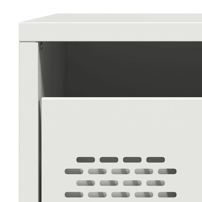 Mesa de cabeceira 35x39x43,5 cm aço branco