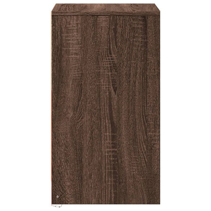 Mesa cabeceira c/ luzes LED derivados madeira carvalho castanho