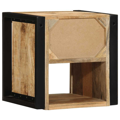 Bedside table 40x35x40 cm solid rough mango wood