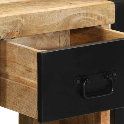 Bedside table 40x35x40 cm solid rough mango wood