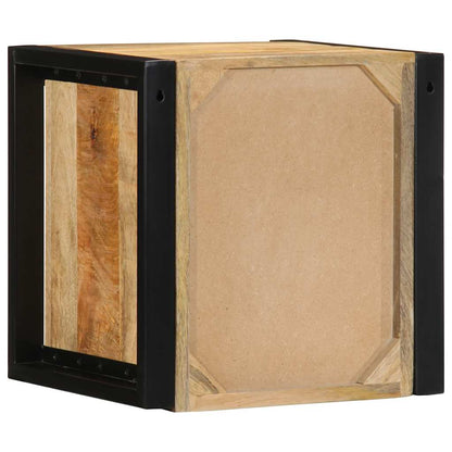 Bedside table 40x35x40 cm solid rough mango wood