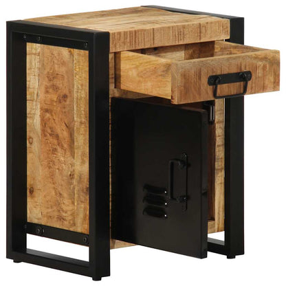 2-piece solid mango wood bedside tables