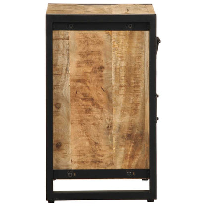 2-piece solid mango wood bedside tables