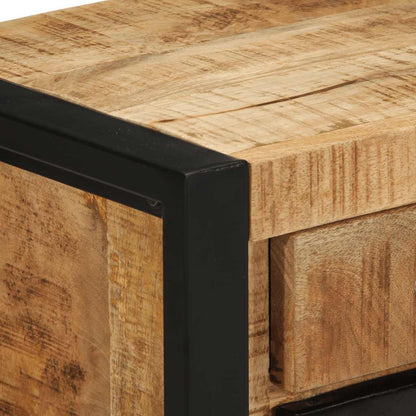 2-piece solid mango wood bedside tables