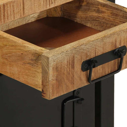2-piece solid mango wood bedside tables