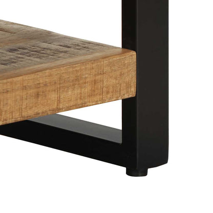 Bedside table 35x34x45 cm solid rough mango wood