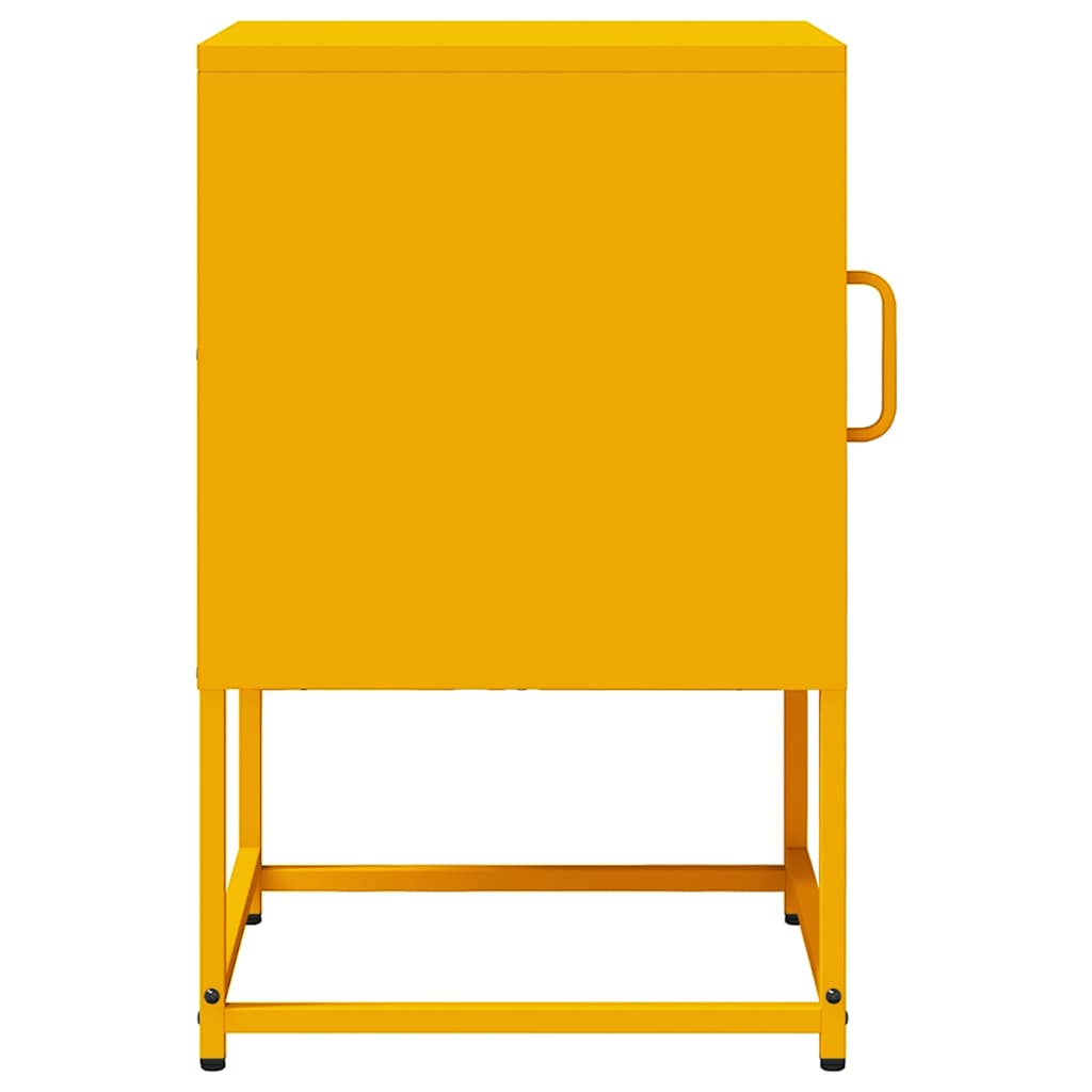 Mesa de cabeceira 36x39x60,5 cm aço laminado a frio mostarda